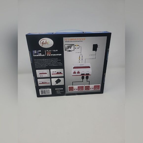 Yobo Fc Console Video Game System to play NES 8 Bit Nintendo Games Red & White - Picture 4 of 4